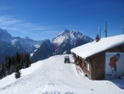 Traumhafter Ausblick von der Berggaststätte Hirschkaser auf Watzmann, Hochkalter & Co