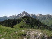 Blick beim Anstieg auf das Rauchkögerl zum Bernkogel