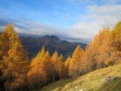 Blick beim Anstieg auf den Sladinkopf und den Bernkogel