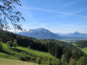 Blick auf den Untersberg und den Hohen Staufen