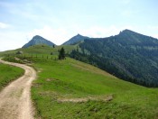 Die Feichtensteinalm mit Gennerhorn, Gruberhorn und Regenspitz