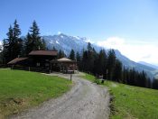 Wir erreichen die schön gelegene Gabühel Hütte.