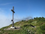 Gipfelkreuz Goasberg Joch mit herrlichem Panorama