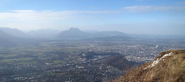 Blick vom Gaisberg auf Salzburg