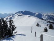 Das Verbindungsgrat vom Penkkopf zum Thörlstein - Gründegg im Hintergrund