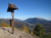 Ausblick vom Grünstein auf die Schlafende Hexe und den Berchtesgadener Hochthron