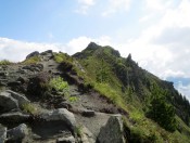 Der Gratweg zur Hirschkarspitze auf der Schlossalm