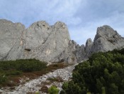 Blick auf die Felswände des Werfener Hochthrons