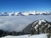 Der Spiegelsee mit den Hohen Tauern im Hintergrund