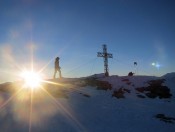 Sonnenuntergang beim Gipfelkreuz