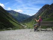 Blick talwärts zum Lucknerhaus