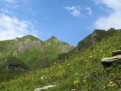 In der Mitte vom Bild befindet sich die Mauskarspitze in der Goldberggruppe