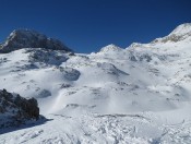 Blick auf den Koppenkarstein (links) und den Mitterstein (mitte)