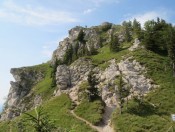 Der Gipfelaufbau des Nockstein ist etwas schroffer - etwas Vorsicht ist geboten