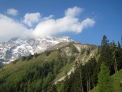 Der Anstieg über den Österreicher Weg zum Purtschellerhaus