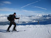 Perfekte Fernsicht bei unserer Skitour in Richtung Dachstein