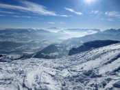 In südlicher Richtung erblicken wir das Tennengebirge und den Dachstein