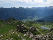 Blick auf die Hirschkarspitze und die Schlossalm Bergstation