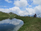 Speichersee auf der Schlossalm mit Blick zur Bergstation