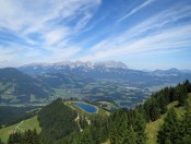 Die Seidlalmseen mit dem Wilden Kaiser im Hintergrund