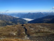 Tiefblick ins nebelverhangene Gasteinertal