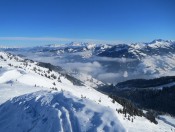 Ungetrübter Sonnenschein und beste Fernsicht bis zum Dachstein Massiv