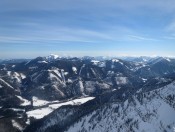 Blick auf die Berge der Osterhorngruppe