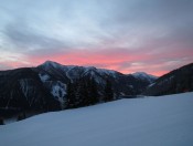 Morgenrot um die Berge von Zauchensee
