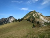 Das Sonntagshorn nahe der Perchthöhe - Der Anstiegsweg ist gut erkennbar