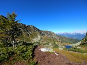 Blick vom Obersee zum Spiegelsee, auch Mittersee oder Mittlerer Gasselsee genannt