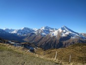 Ausblick von der Stanzscharte auf Sonnblick, Hocharn und Ritterkopf