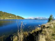 Der künstlich angelegte Stausee auf der Reiteralm