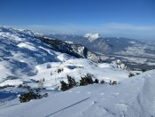 Blick auf Staufen und Zwiesel beim Aufstieg zum Untersberg