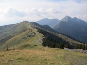 Wir wandern entlang eines breiten Rückens zum Kreuzkogel