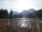 Blick vom Taubensee auf den Hochkalter