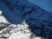 Aufnahme mit dem Teleobjektiv vom Watzmannhaus