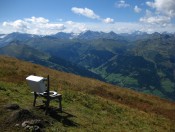 Stilles Örtchen mit Blick zum Sonnblick und Grossglockner