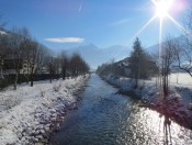 Die Gasteiner Ache mit dem Graukogel im Hintergrund