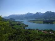 Wolfgangsee und St. Wolfgang vom Aberseeblick aus