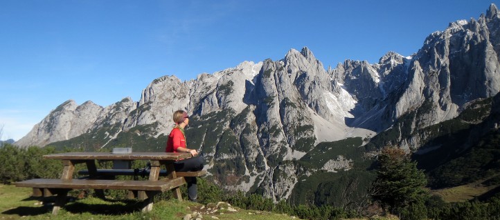 Blick auf den Gosaukamm im Dachsteingebirge