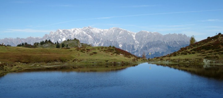 Der Hochkönig Gebirgsstock von den Paarseen im Gasteinertal aus gesehen