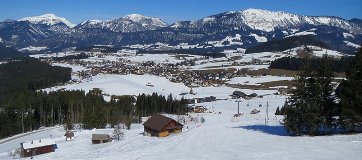 Skitour auf den Karkogel im Tennengebirge - Blick auf Abtenau
