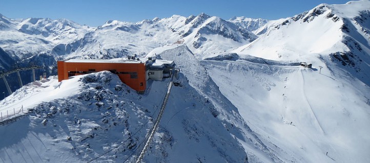 Skitour auf den Stubnerkogel mit Blick auf die Hängebrücke